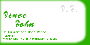 vince hohn business card